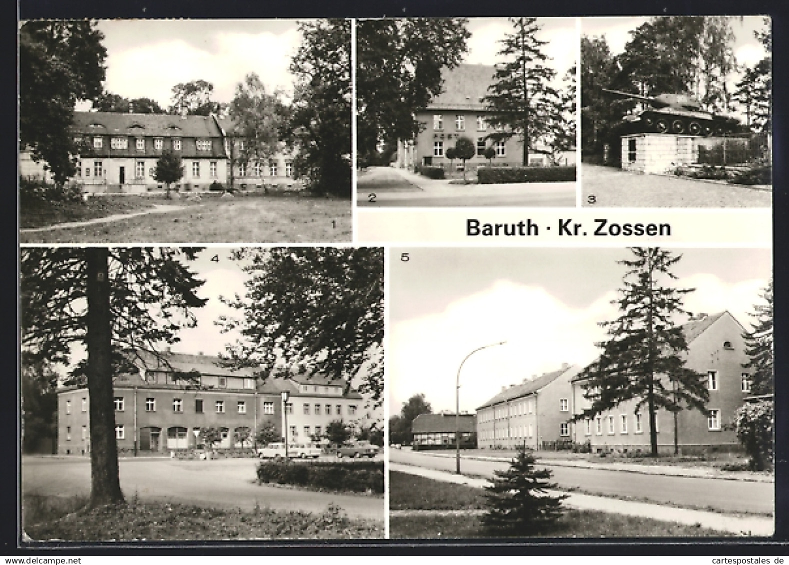 AK Baruth / Mark, Schloss, Post, Sowjetisches Ehrenmal