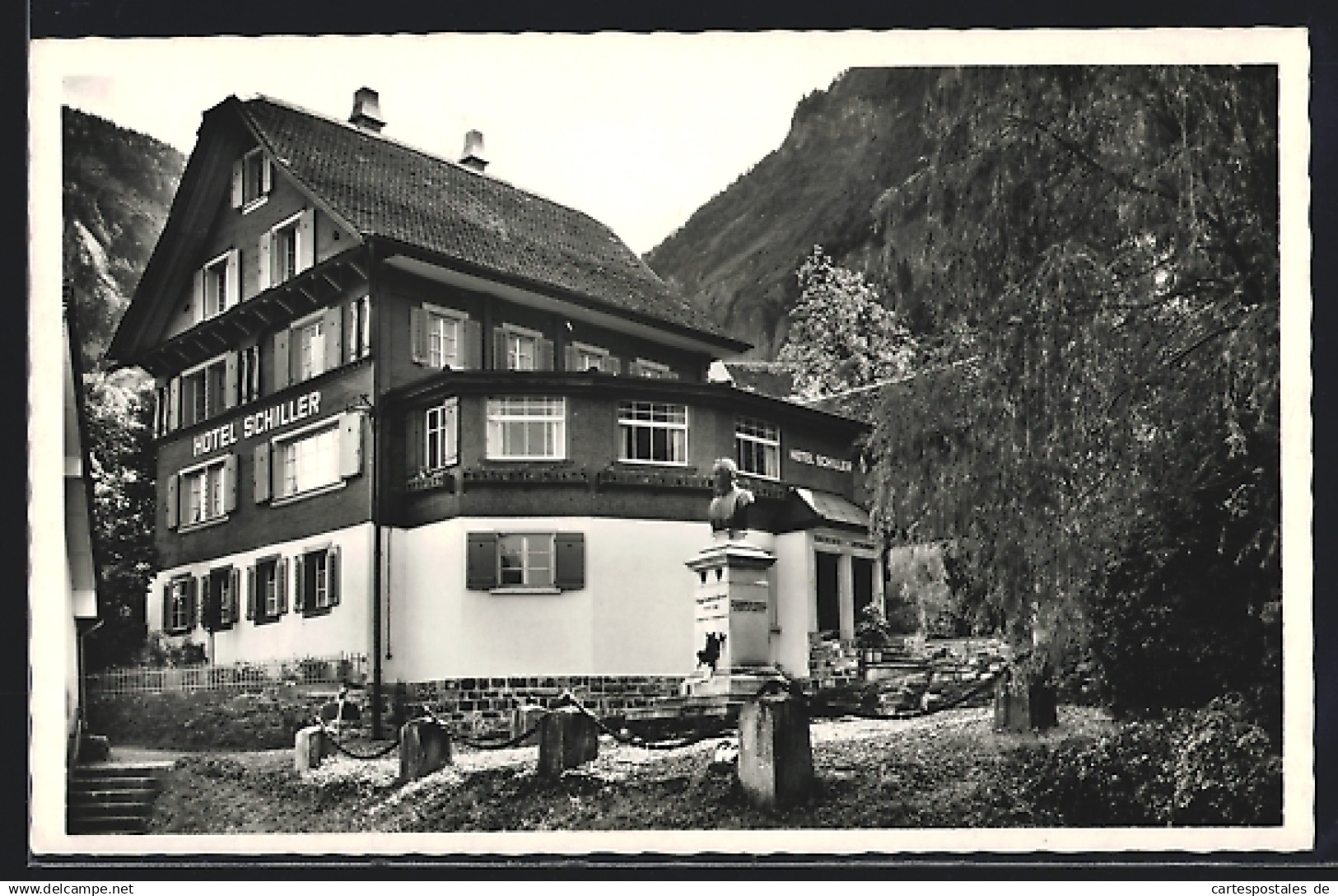 AK Bauen / Uri, Hotel Schiller, Bes. E. Renggli-Bösch