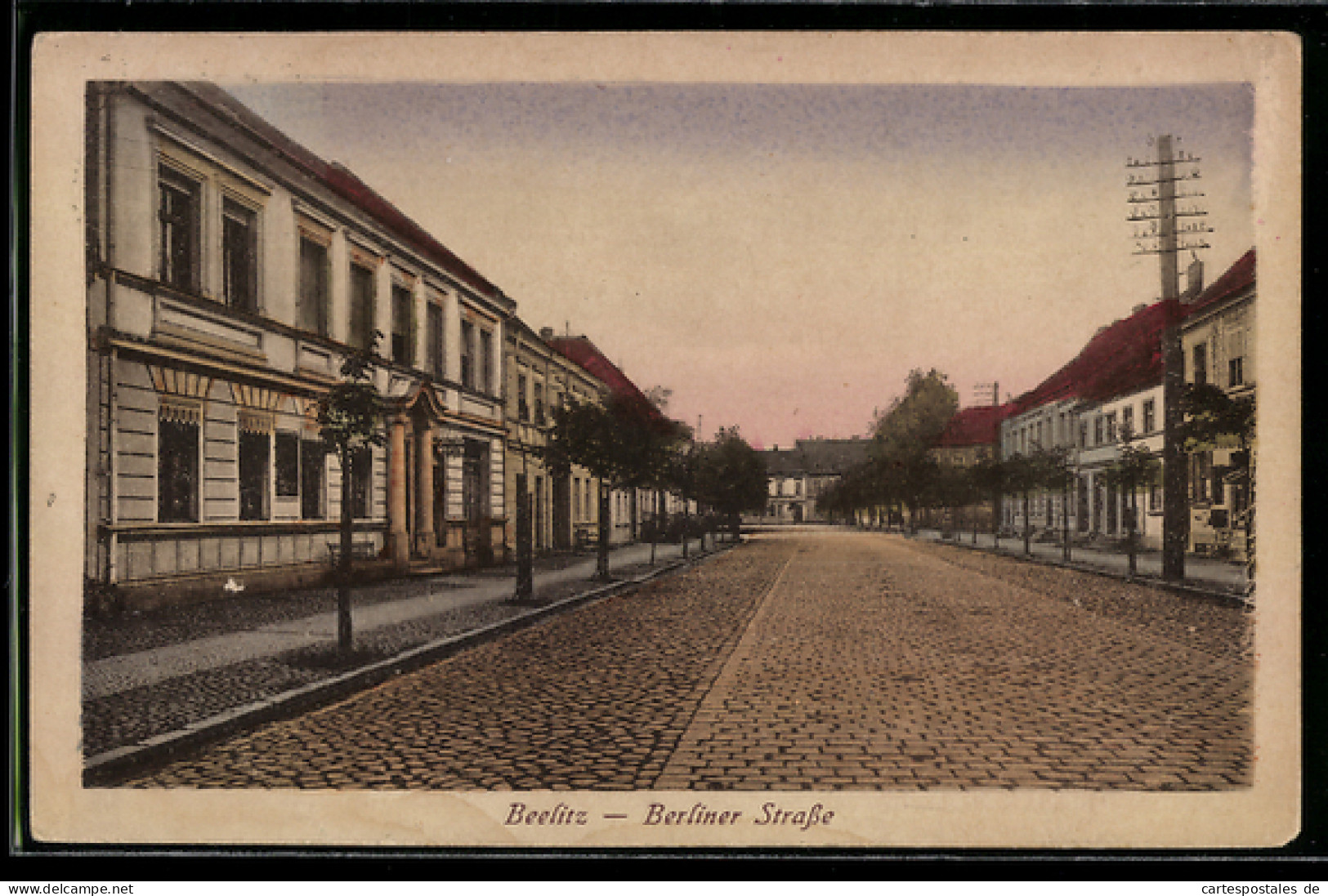 AK Beelitz, Blick in die Berliner Strasse