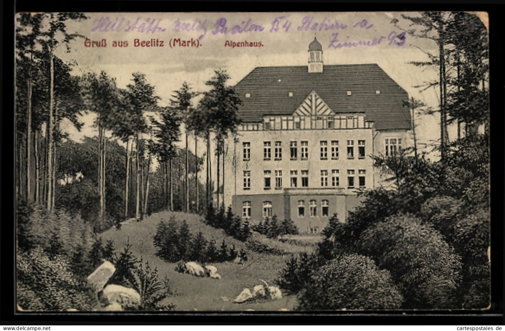 AK Beelitz /Mark, Blick zum Alpenhaus