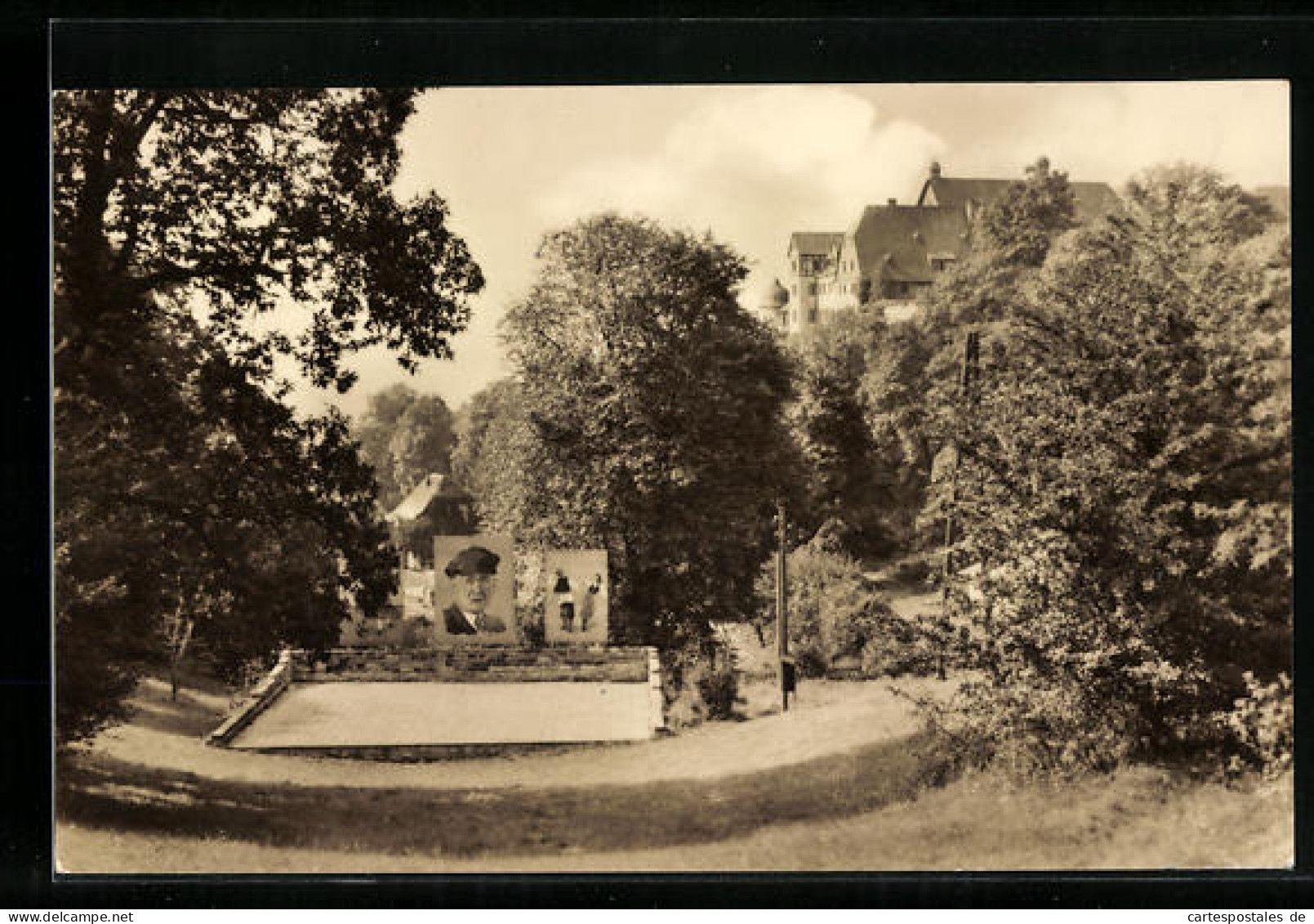 AK Beichlingen /Kr. Sömmerda, Zentrales Pionierzeltlager, Freilichtbühne