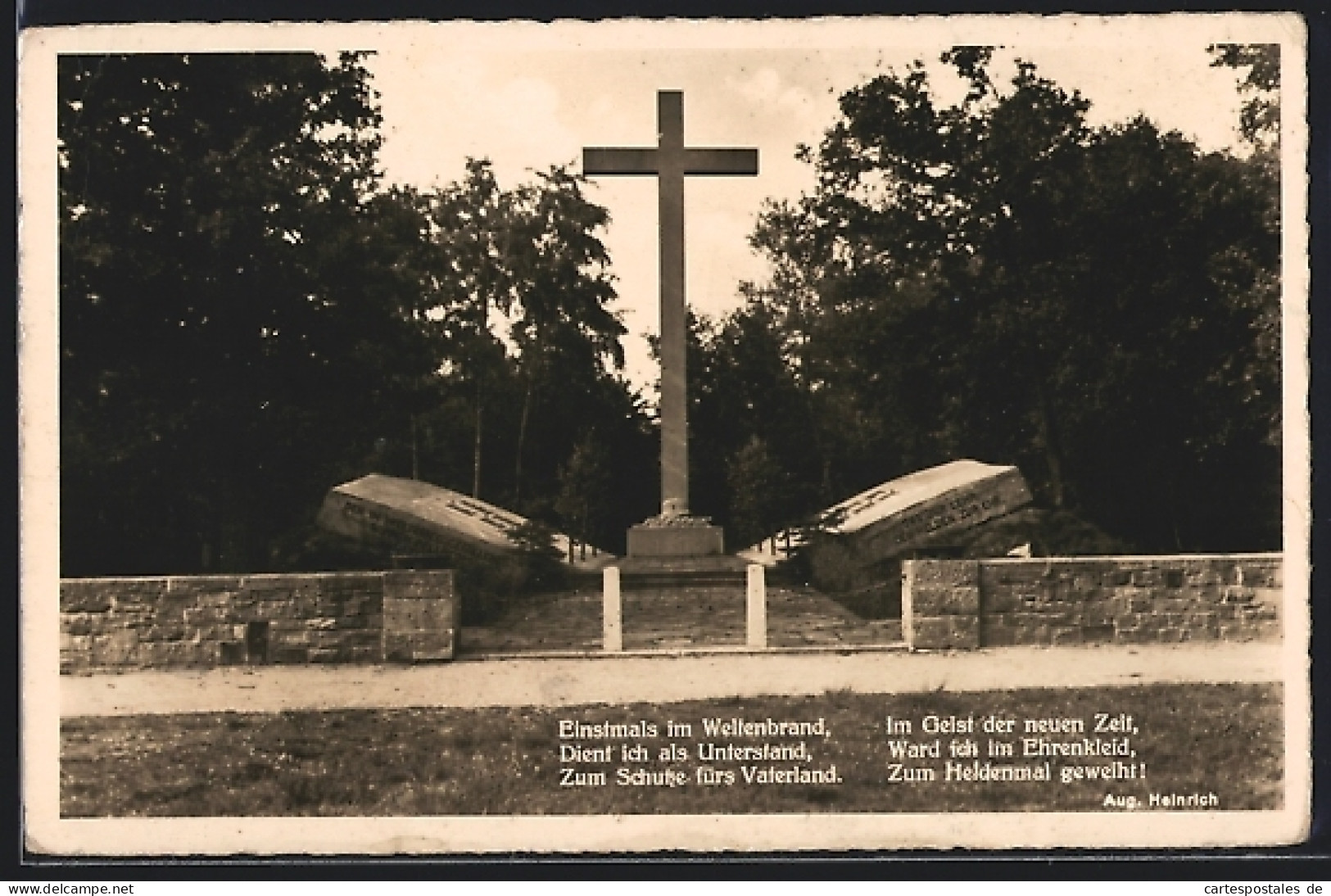 AK Bellheim /Saarpfalz, Krieger-Ehrenmal, Gedicht