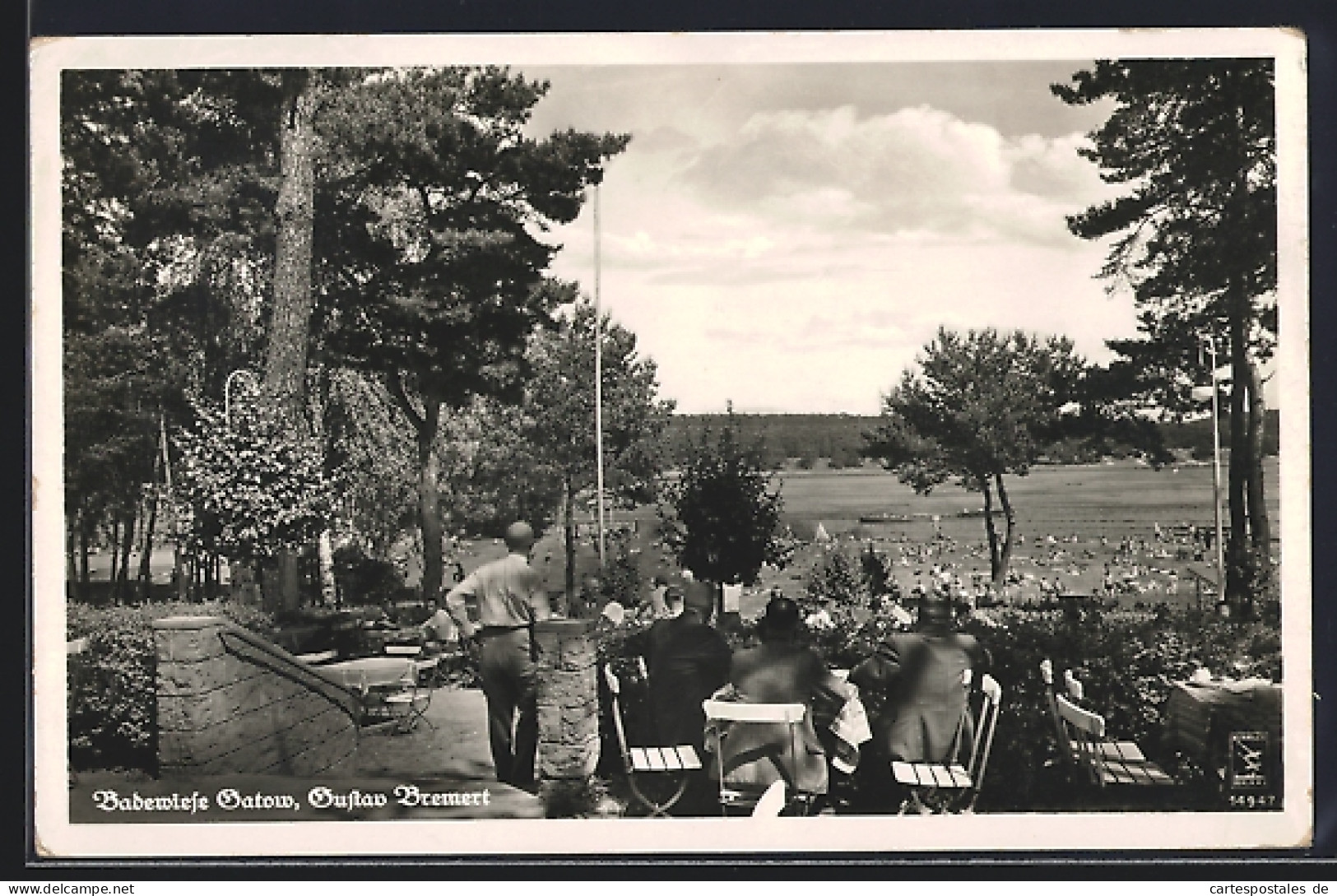 AK Berlin-Gatow, Gasthaus Bremert, Badewiese