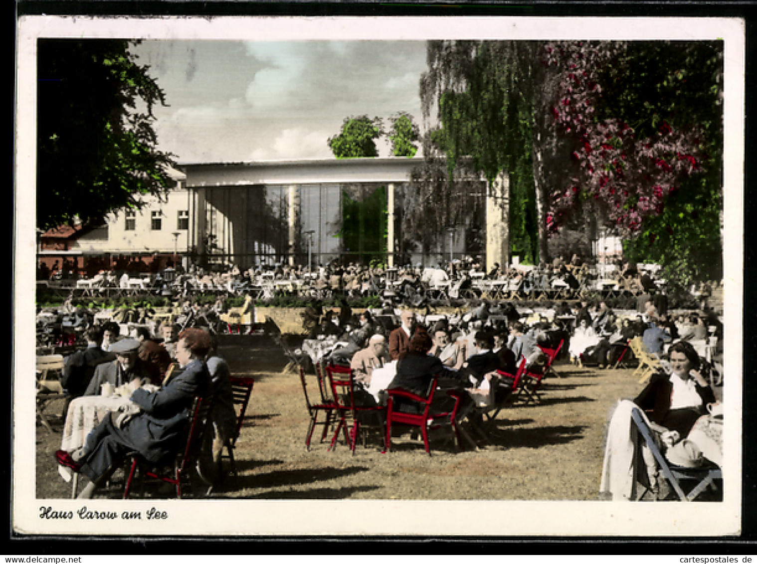 AK Berlin-Gatow, Haus Carow am See, Gartenrestaurant