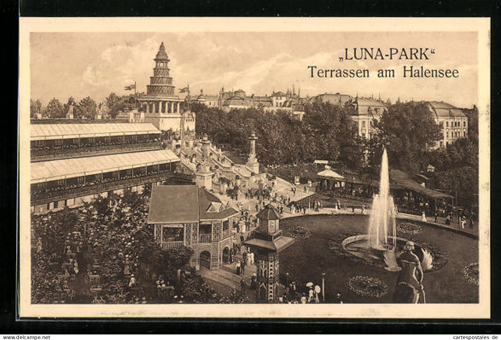 AK Berlin-Halensee, Luna-Park Terrassen am Halensee