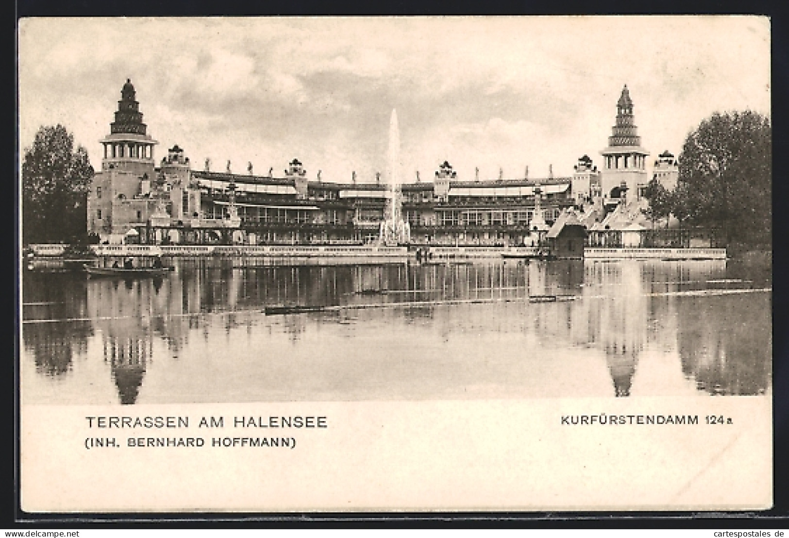 AK Berlin-Halensee, Terrassen am Halensee, Kurfürstendamm 124a