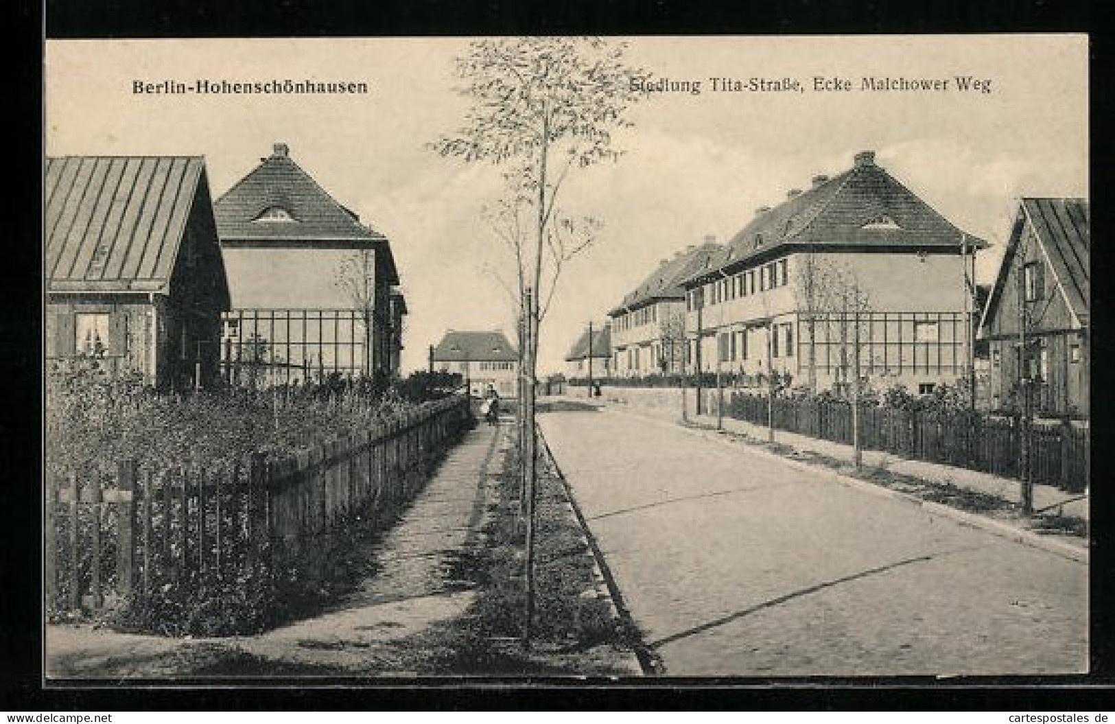 AK Berlin-Hohenschönhausen, Siedlung Tita-Strasse Ecke Malchower Weg