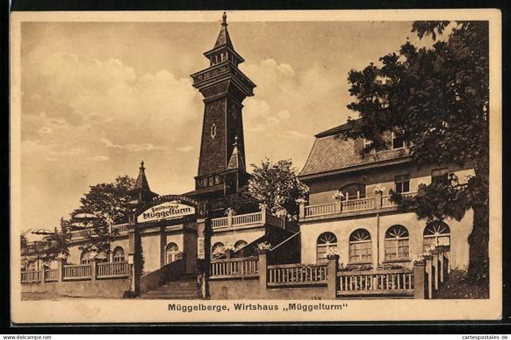 AK Berlin-Köpenick, Müggelberge, Wirtshaus Müggelturm