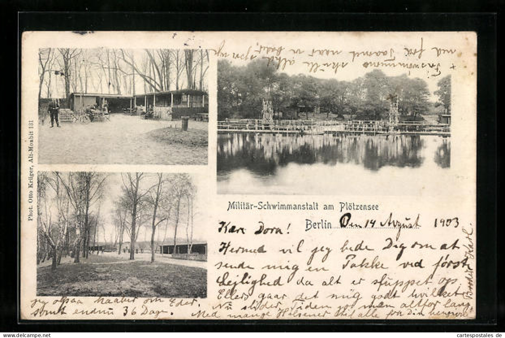 AK Berlin, Militär-Schwimmanstalt am Plötzensee
