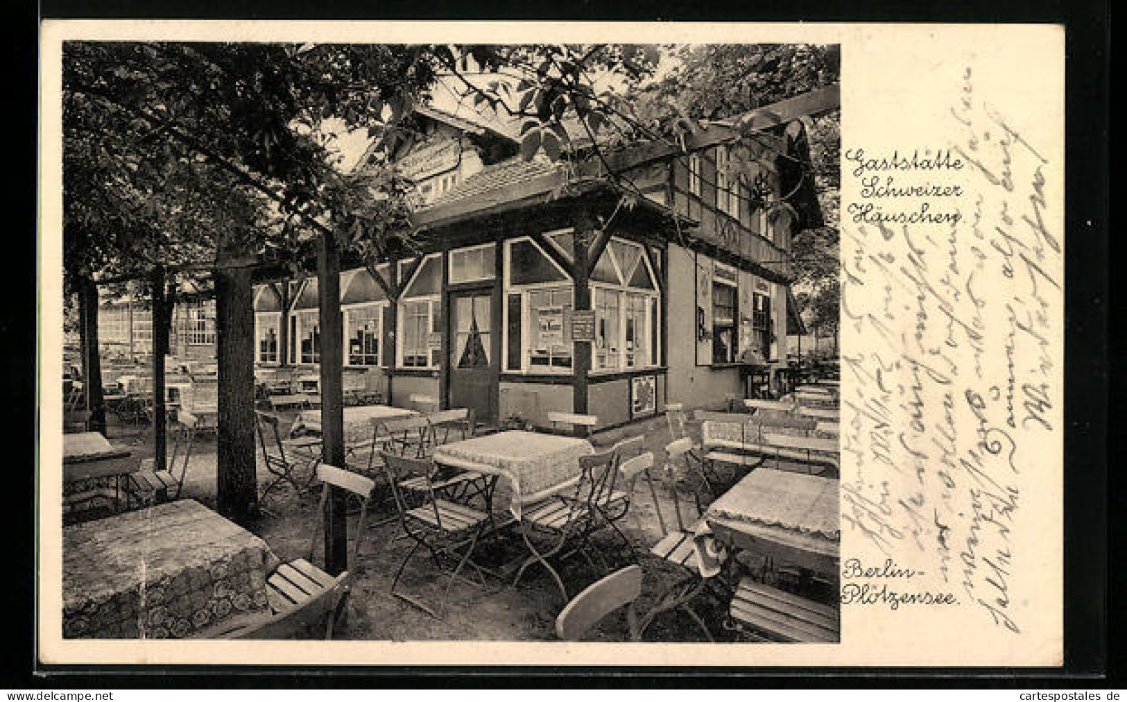 AK Berlin-Plötzensee, Gaststätte Schweizer Häuschen in der Seestrasse 127, Inh. Emma Ebert