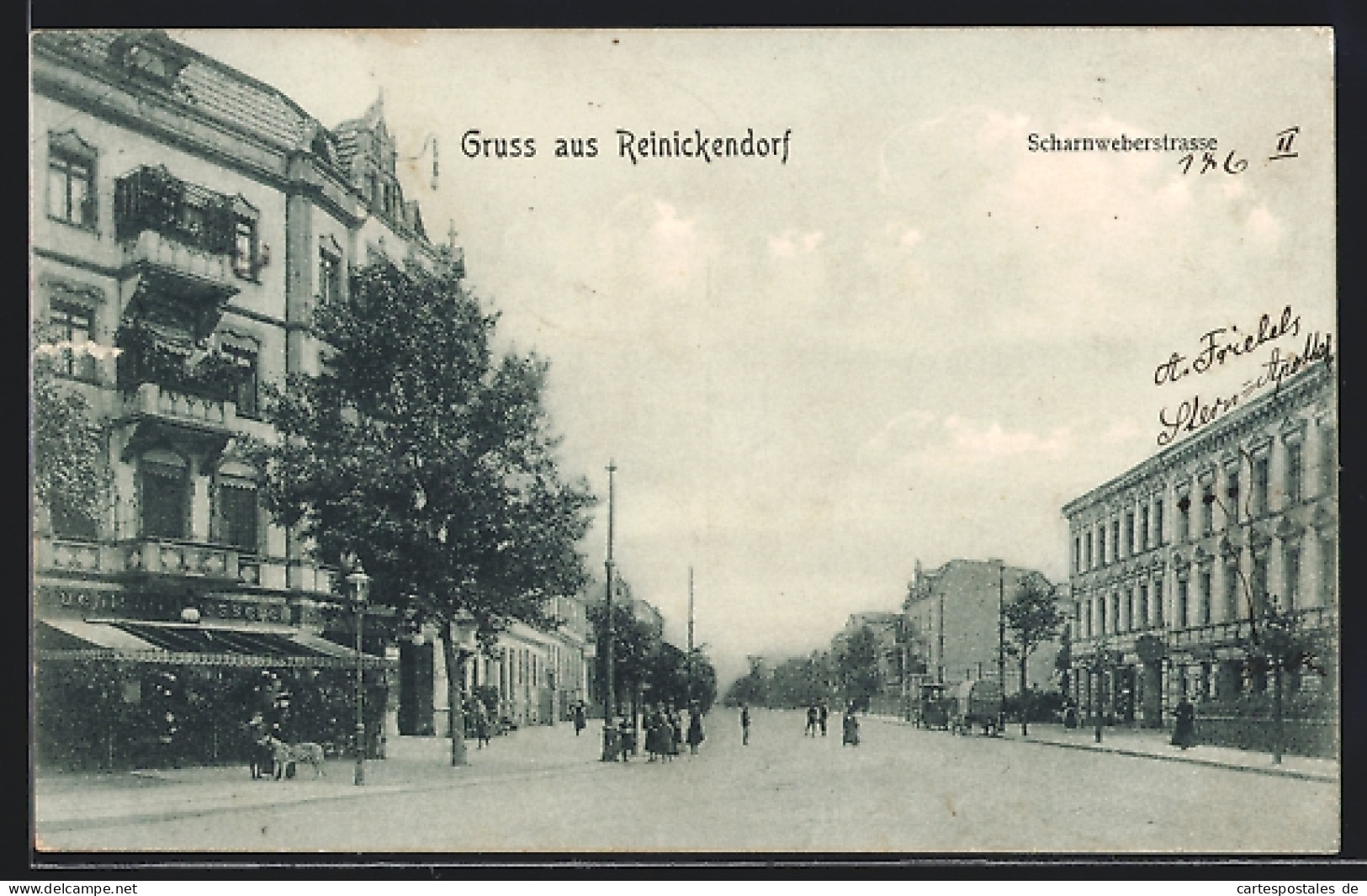 AK Berlin-Reinickendorf, Partie der Scharnweberstrasse