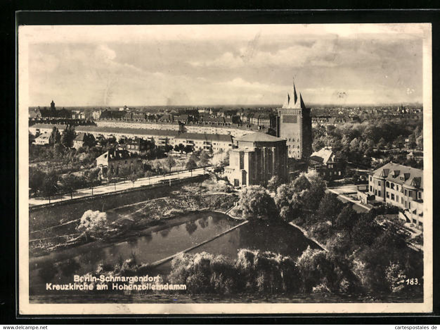 AK Berlin-Schmargendorf, Kreuzkirche am Hohenzollerndamm