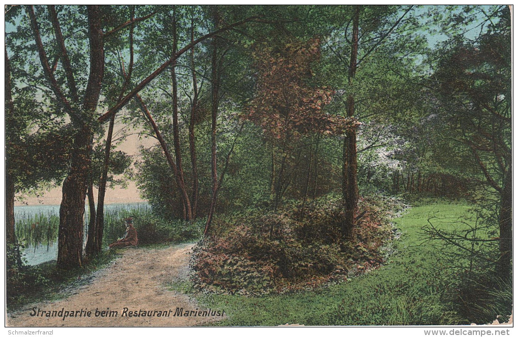 AK Berlin Strandpartie Restaurant Marienlust Langer See ? Müggelsee ? bei Köpenick Grünau Müggelheim Rahnsdorf Adlershof