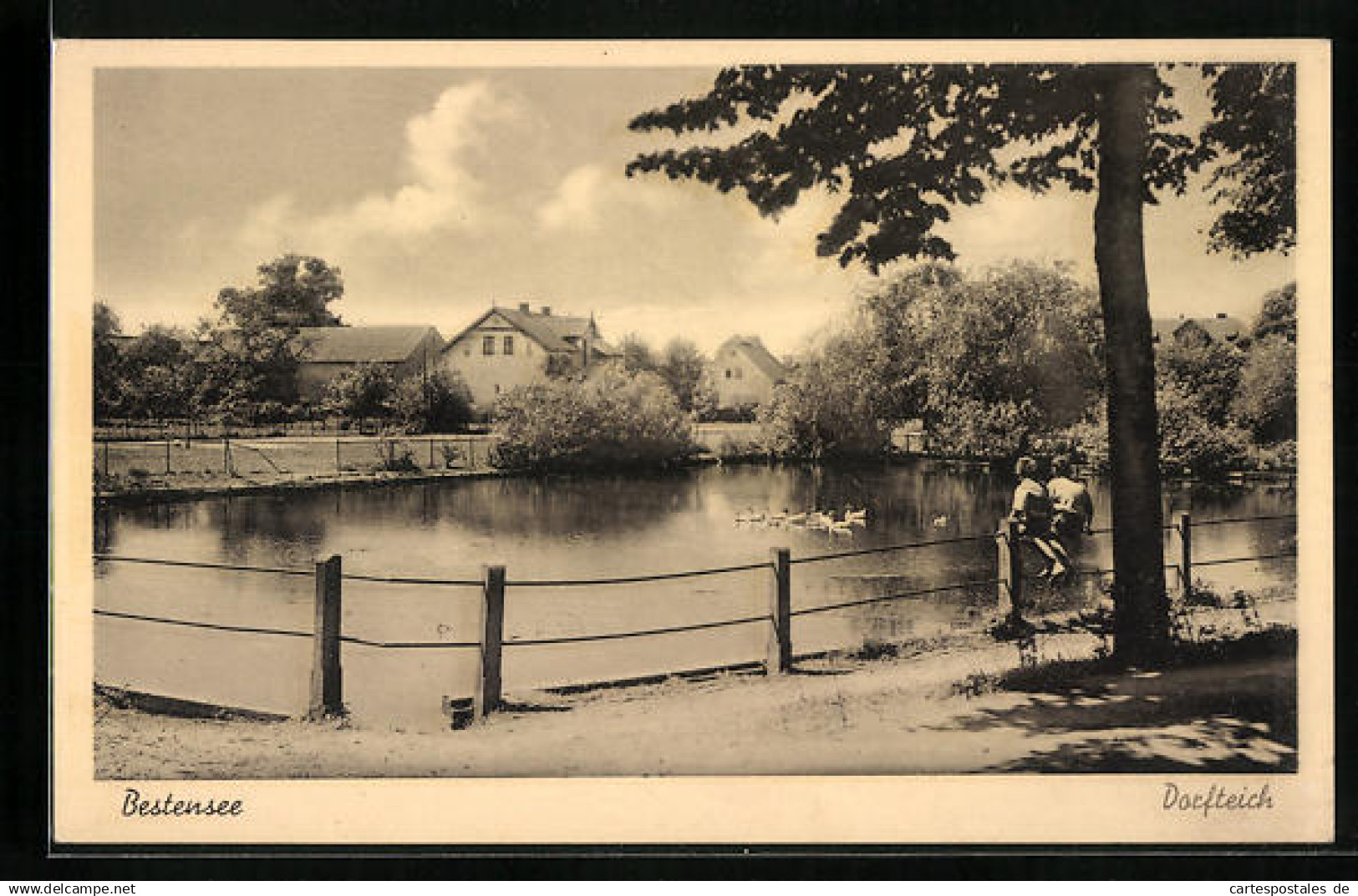 AK Bestensee, Partie am Dorfteich