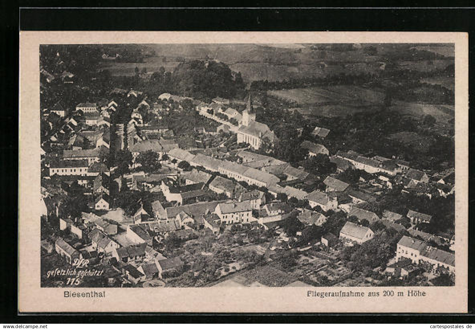 AK Biesenthal, Fliegeraufnahme des Ortes