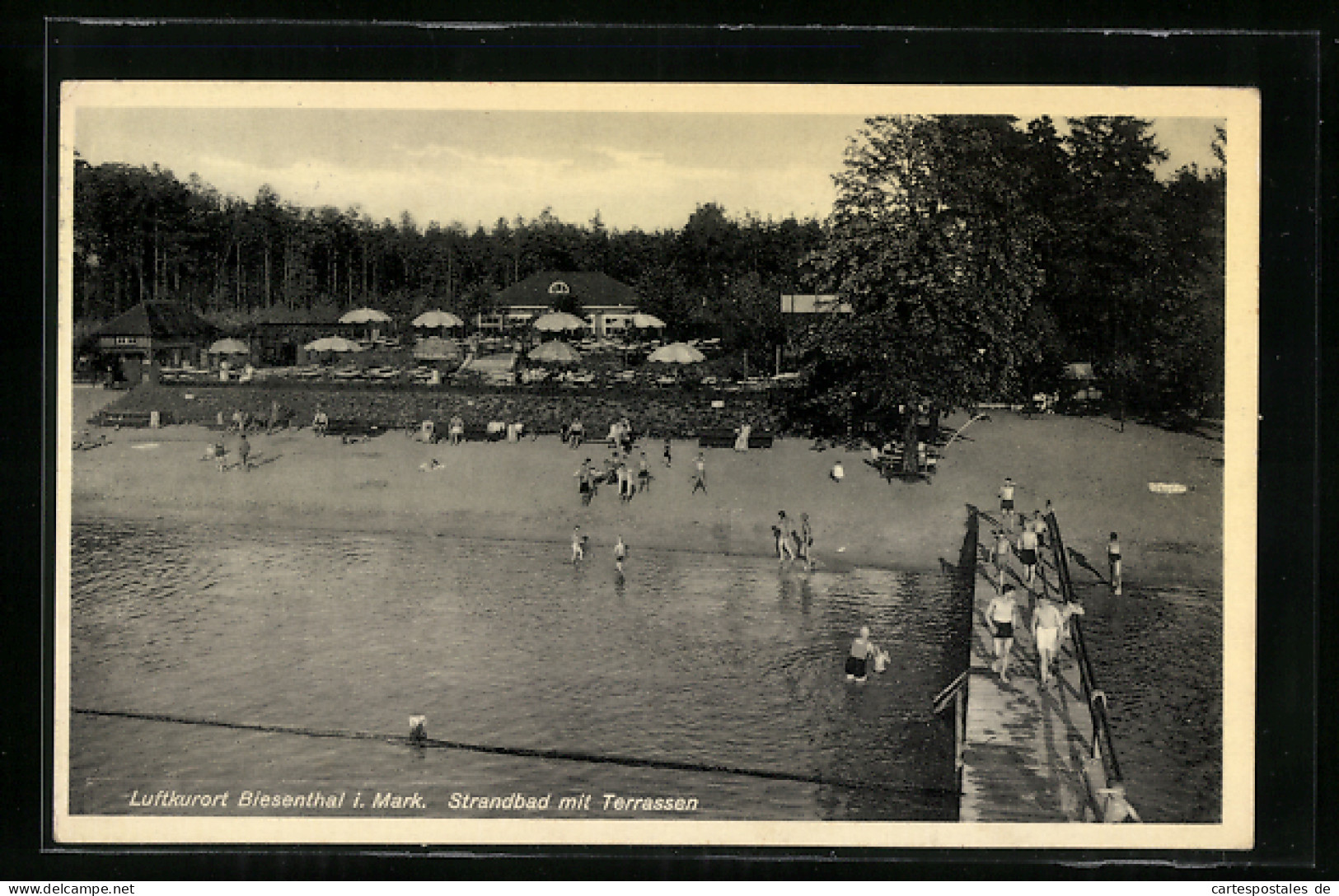 AK Biesenthal i. Mark, Strandbad mit Terrassen