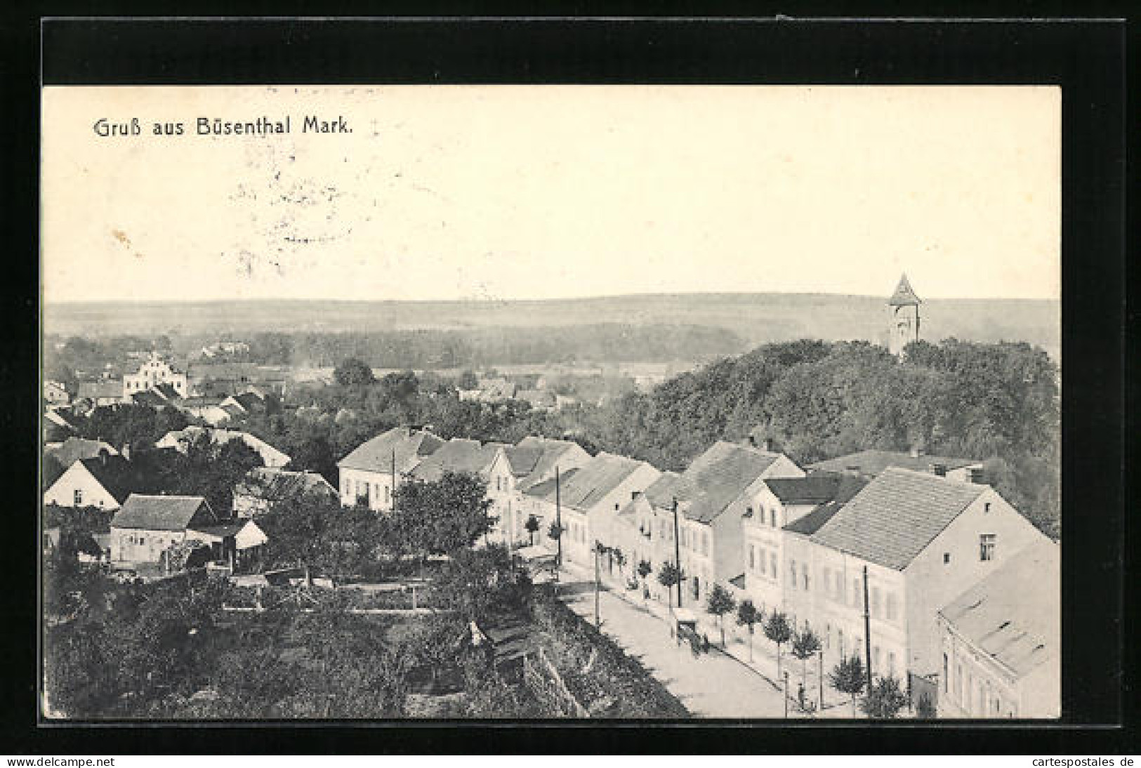 AK Biesenthal / Mark, Ortsansicht mit Umgebung