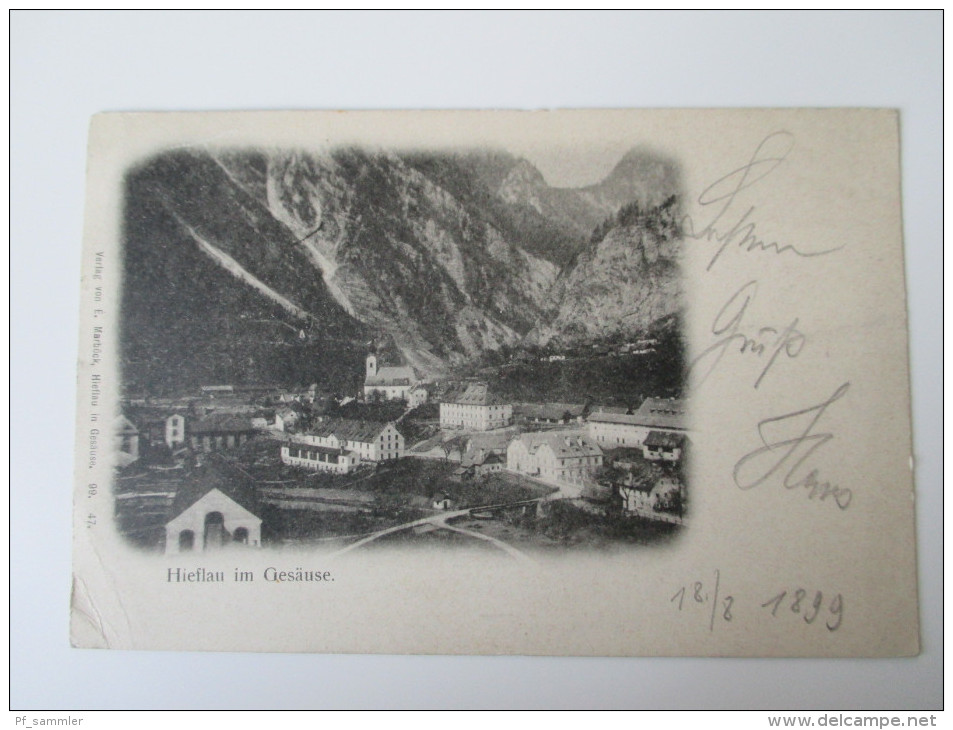 AK / Bildpostkarte 1899 Hieflau im Gesäuse Verlag von E. Marböck, Hieflau in Gesäuse. 99. 47.