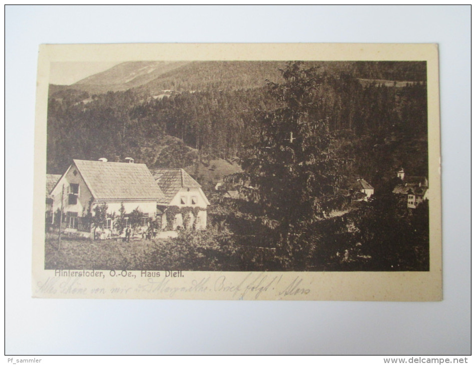 AK / Bildpostkarte 1924 Hinterstoder, O.-Oe. Haus Dietl. Verlag Otto Dietl, Hinterstoder 1921