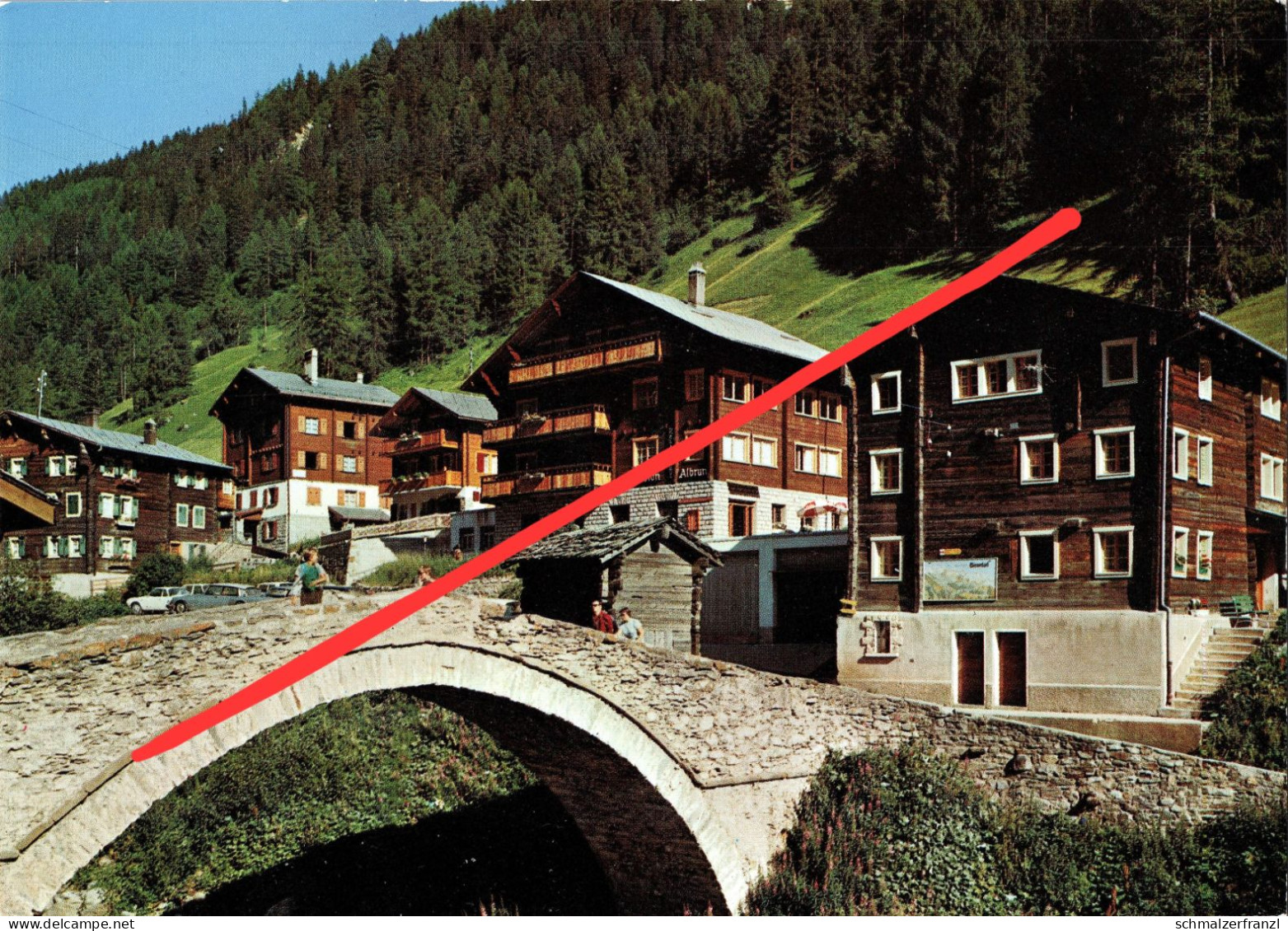 AK Binn Brücke Hotel Pension Binntal a Ernen Fiesch Fieschertal Lax Brig Visp VS Wallis Schweiz Suisse Switzerland