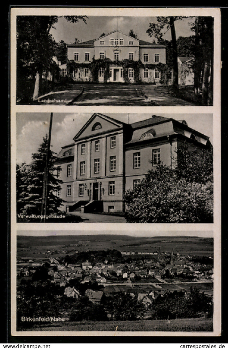 AK Birkenfeld /Nahe, Landratsamt, Verwaltungsgebäude, Ortsansicht