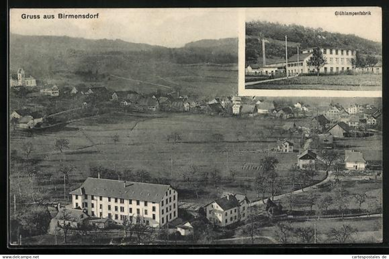 AK Birmensdorf, Glühlampenfabrik, Teilansicht