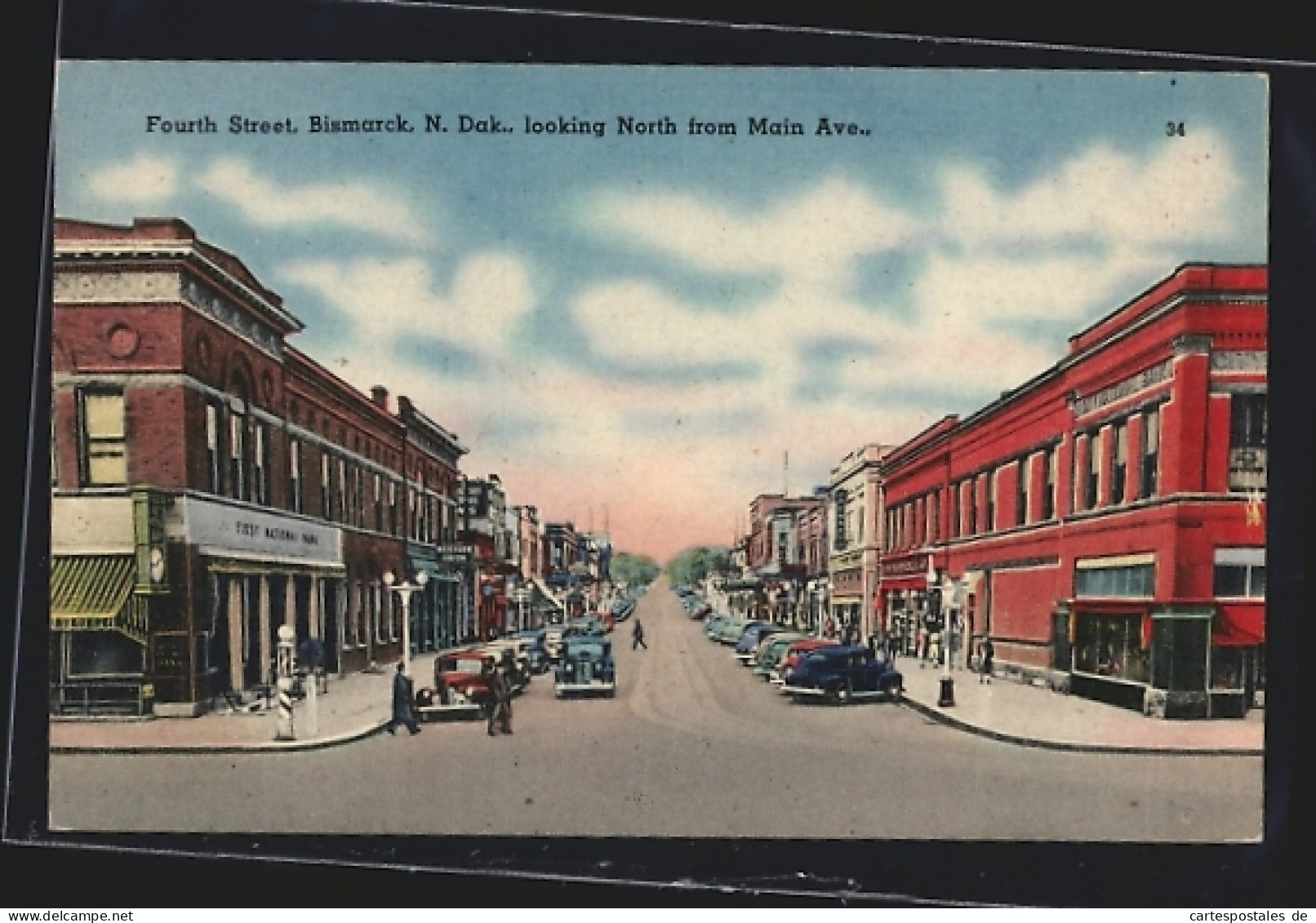 AK Bismarck, ND, Fourth Street, looking North from Main Ave.