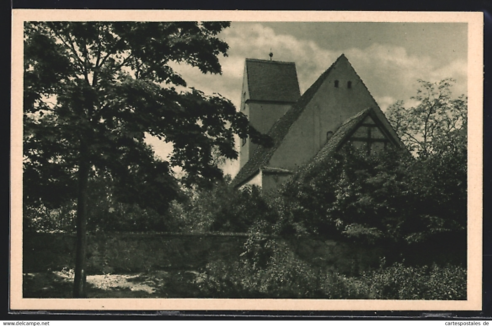 AK Blankensee b. Trebbin, Blick zur Dorfkirche