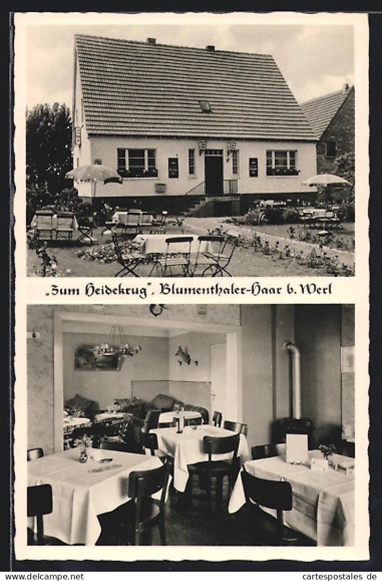AK Blumenthaler-Haar b. Werl, Kaffee-Restaurant zum Heidekrug, Bes. H. Diers