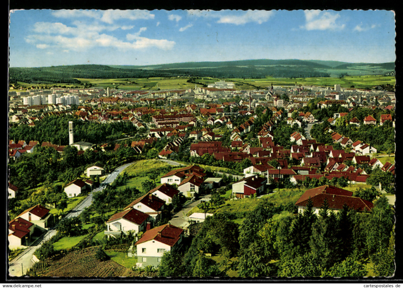AK Böblingen, Totalansicht mit Kirche