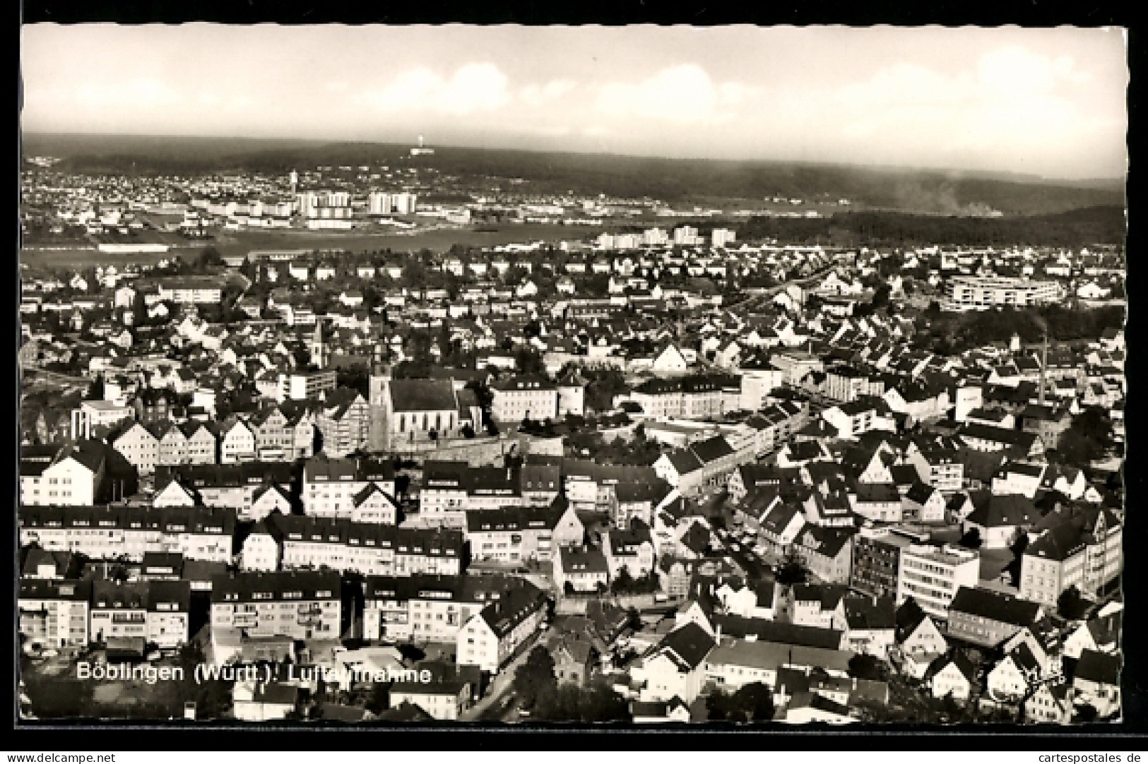 AK Böblingen /Württ., Luftaufnahme des Ortes