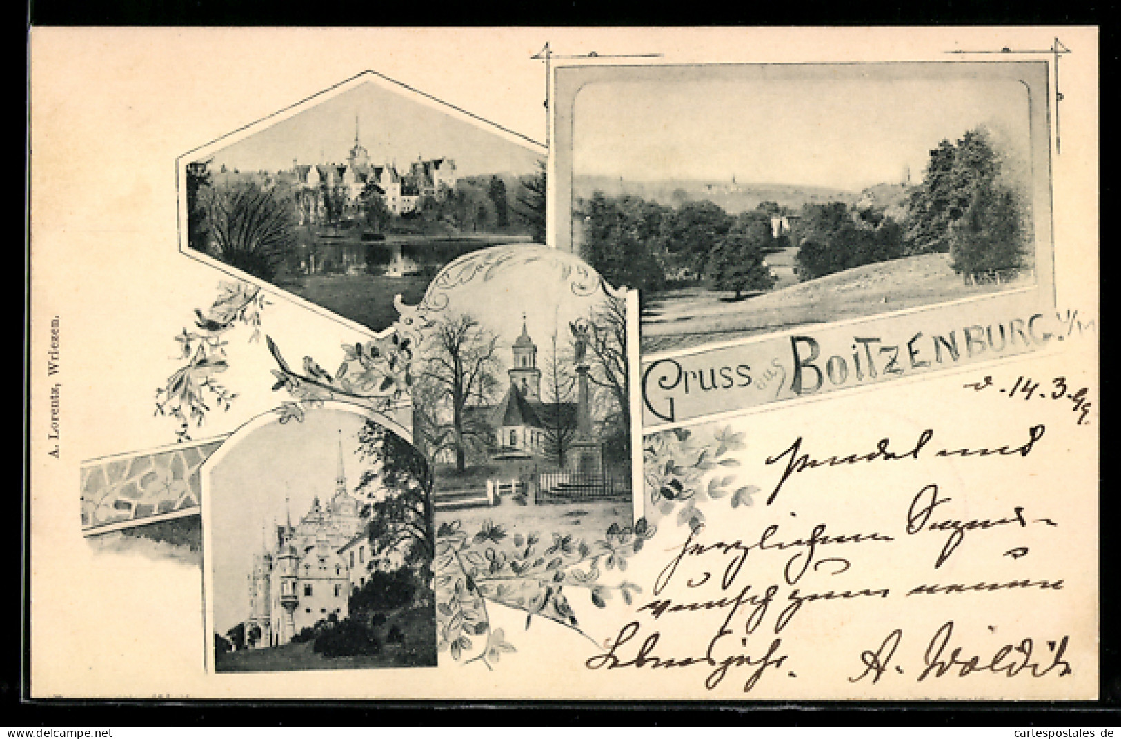 AK Boitzenburg u. M., Kirche, Schloss, Landschaft