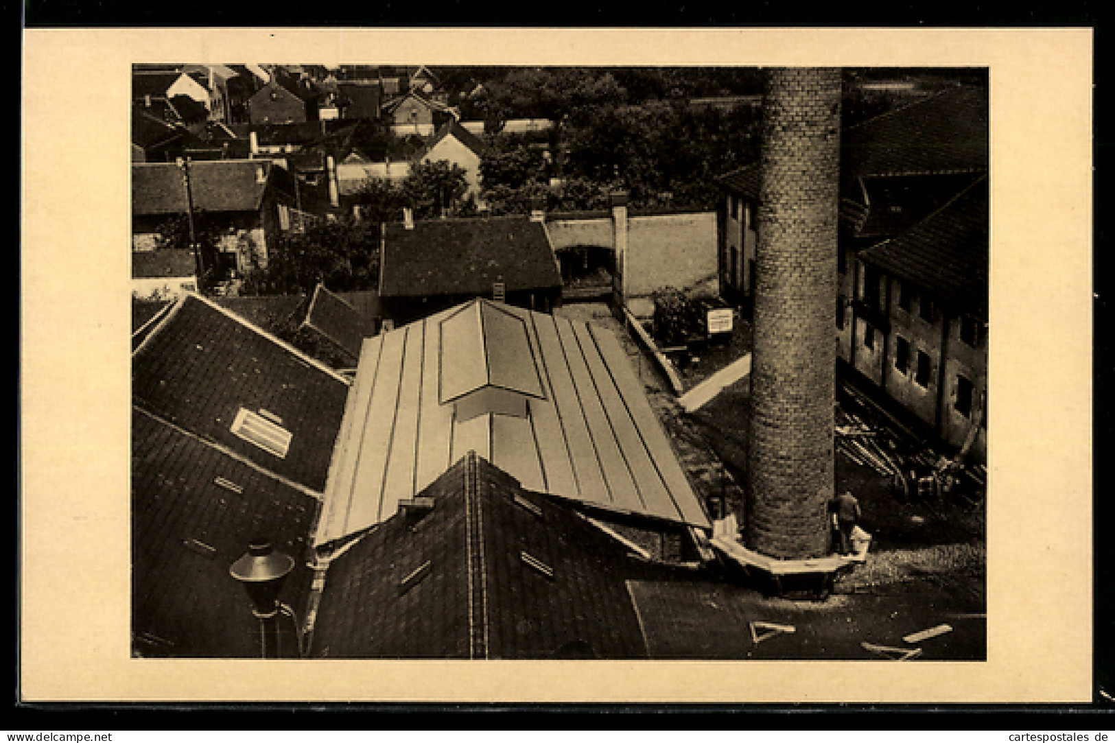 AK Bornheim-Hersel, Sieg-Rheinische Germania-Brauerei, Eindeckung des neuen Kesselhauses