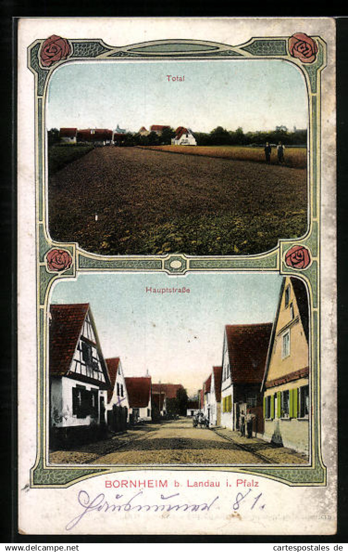 AK Bornheim /Pfalz, Ortsansicht, Hauptstrasse