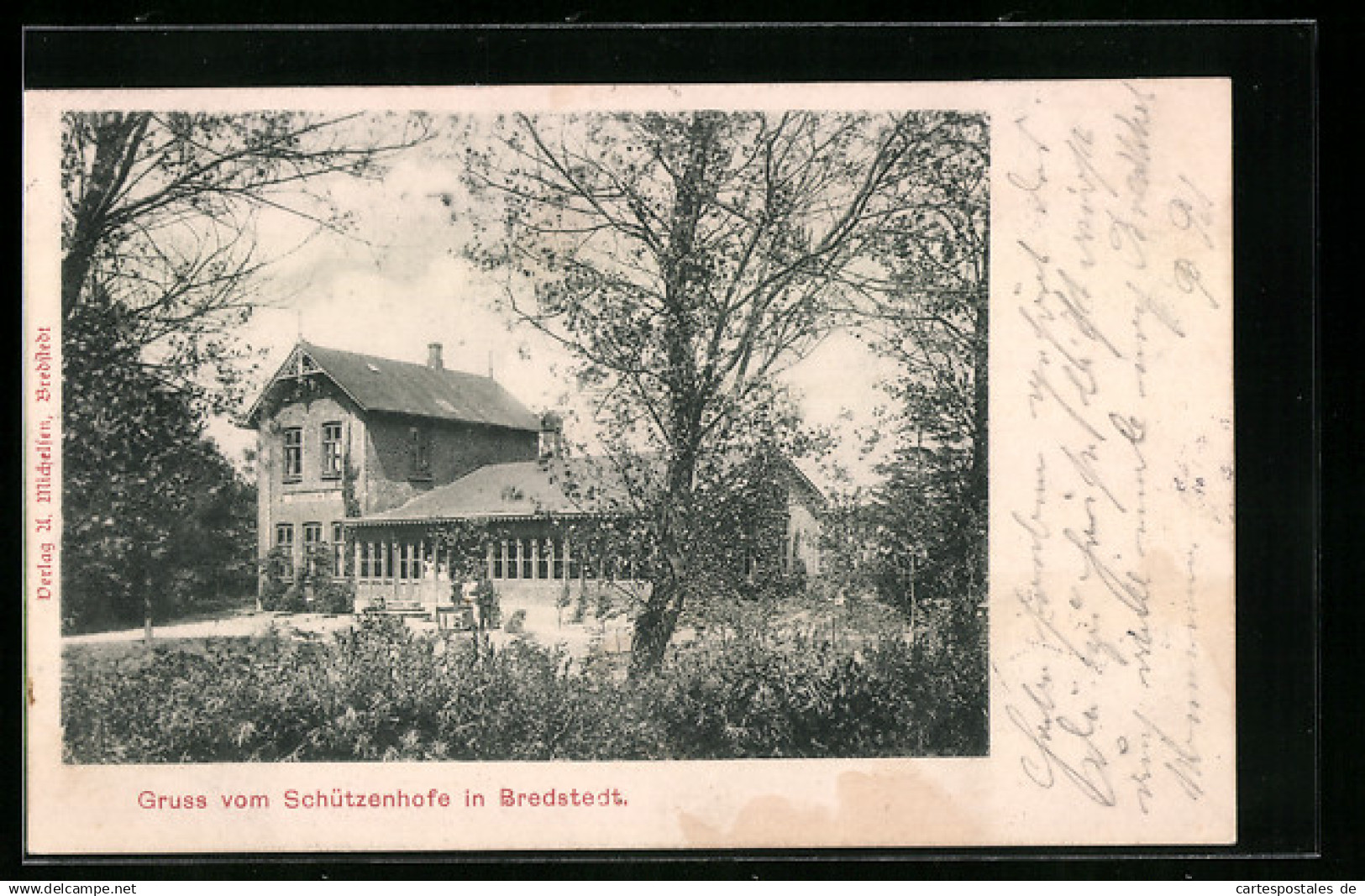 AK Bredstedt, Gasthaus Schützenhof, Gebäudeansicht
