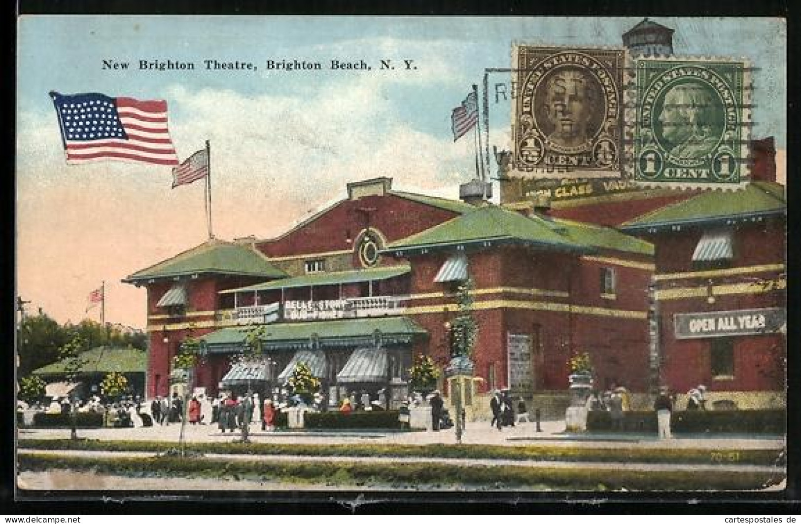 AK Brighton Beach, NY, New Brighton Theatre