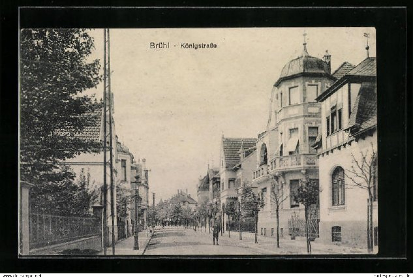AK Brühl, Strassenpartie in der Königstrasse