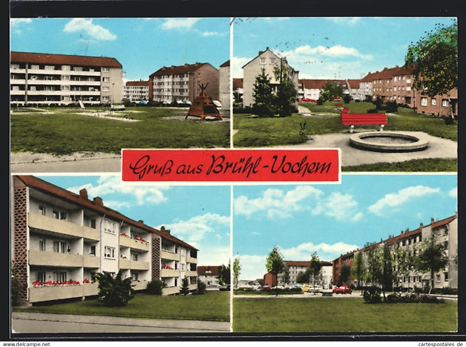 AK Brühl-Vochem, Ortsansichten mit Wohnhäusern