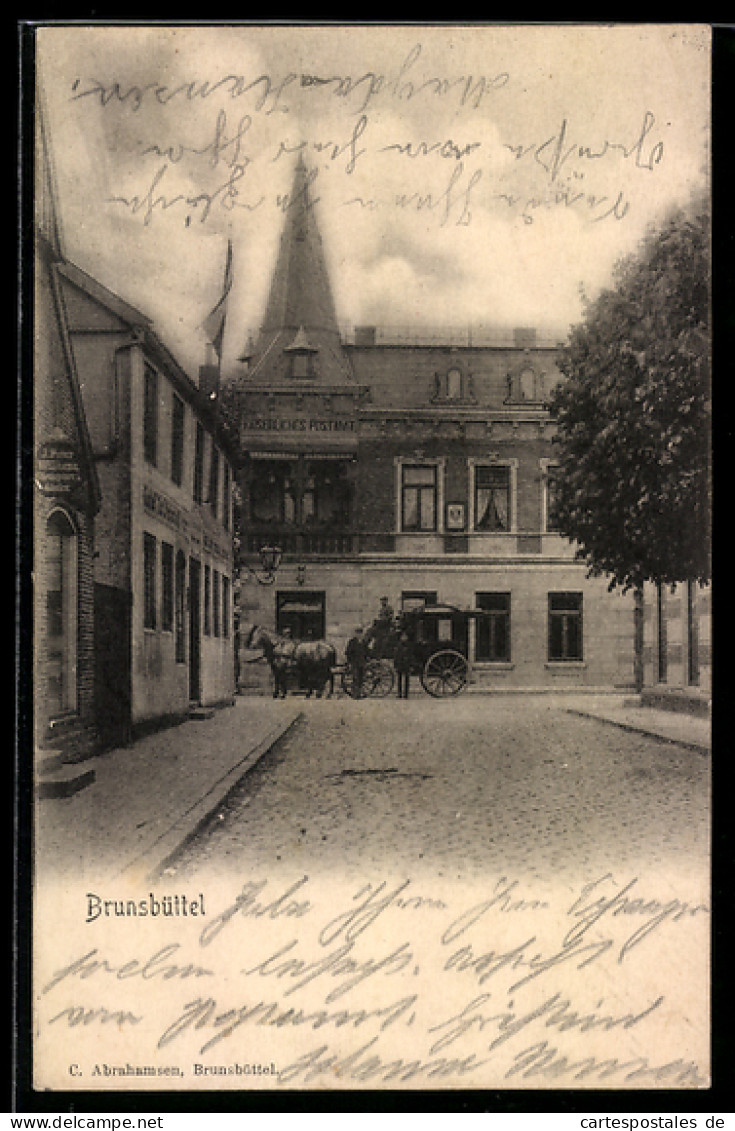 AK Brunsbüttel, Blick auf das Kaiserliche Postamt