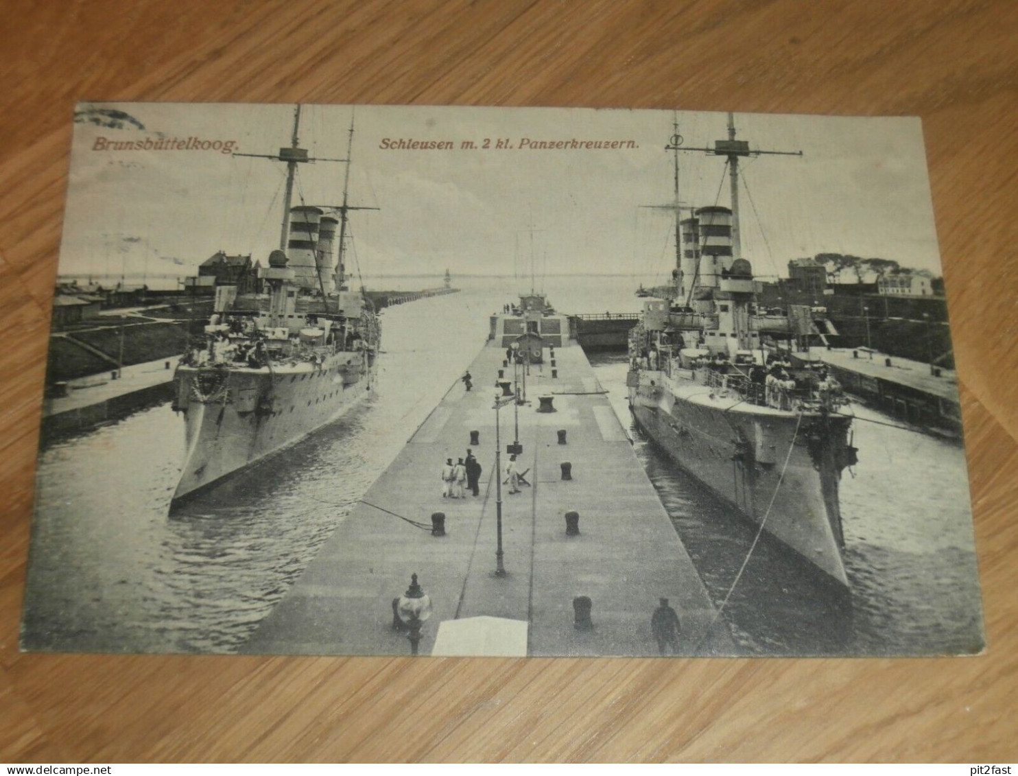 AK - Brunsbüttelkoog , 1912 , Brunsbüttel , Panzerkreuzer , Ansichtskarte !!