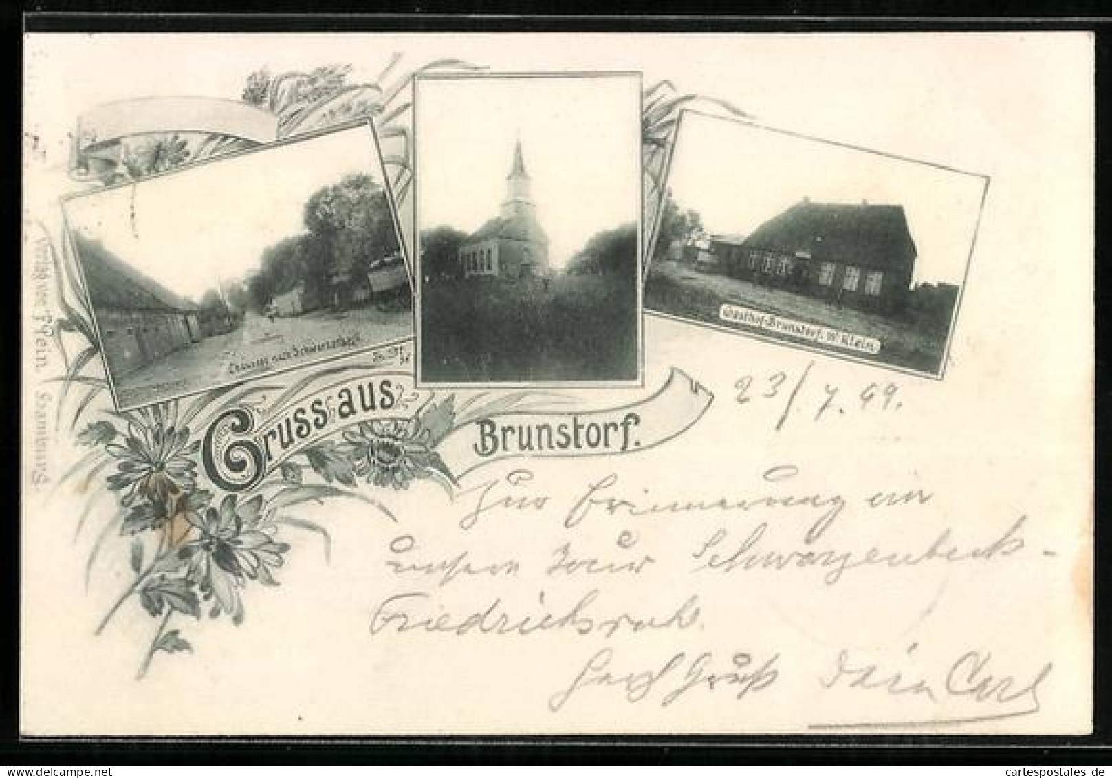 AK Brunstorf, Gasthaus Brunstorf v. W. Klein, Chaussee nach Schwarzenbeck