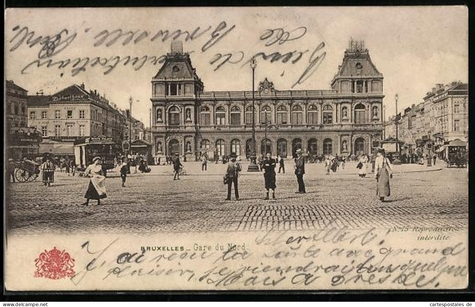 AK Brüssel / Bruxelles, Gare du Nord, Bahnhof