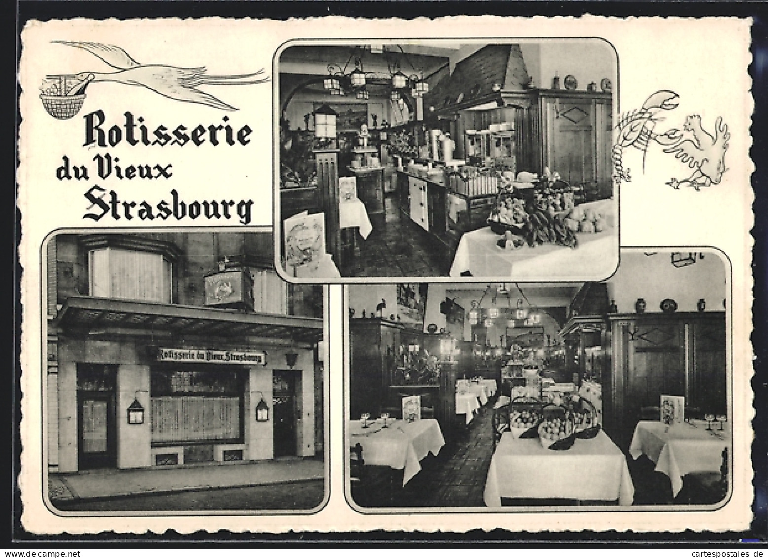 AK Brüssel / Bruxelles, Restaurant Rotisserie du Vieux Strasbourg, 2 Boulevard du Jardin Botanique