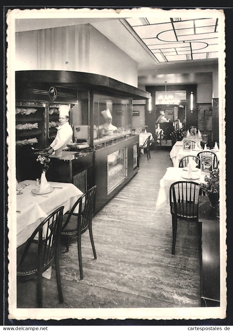 AK Brüssel / Bruxelles, Rotisserie d'Alsace, Interieur, 104, Boulevard Emile Jacqmain