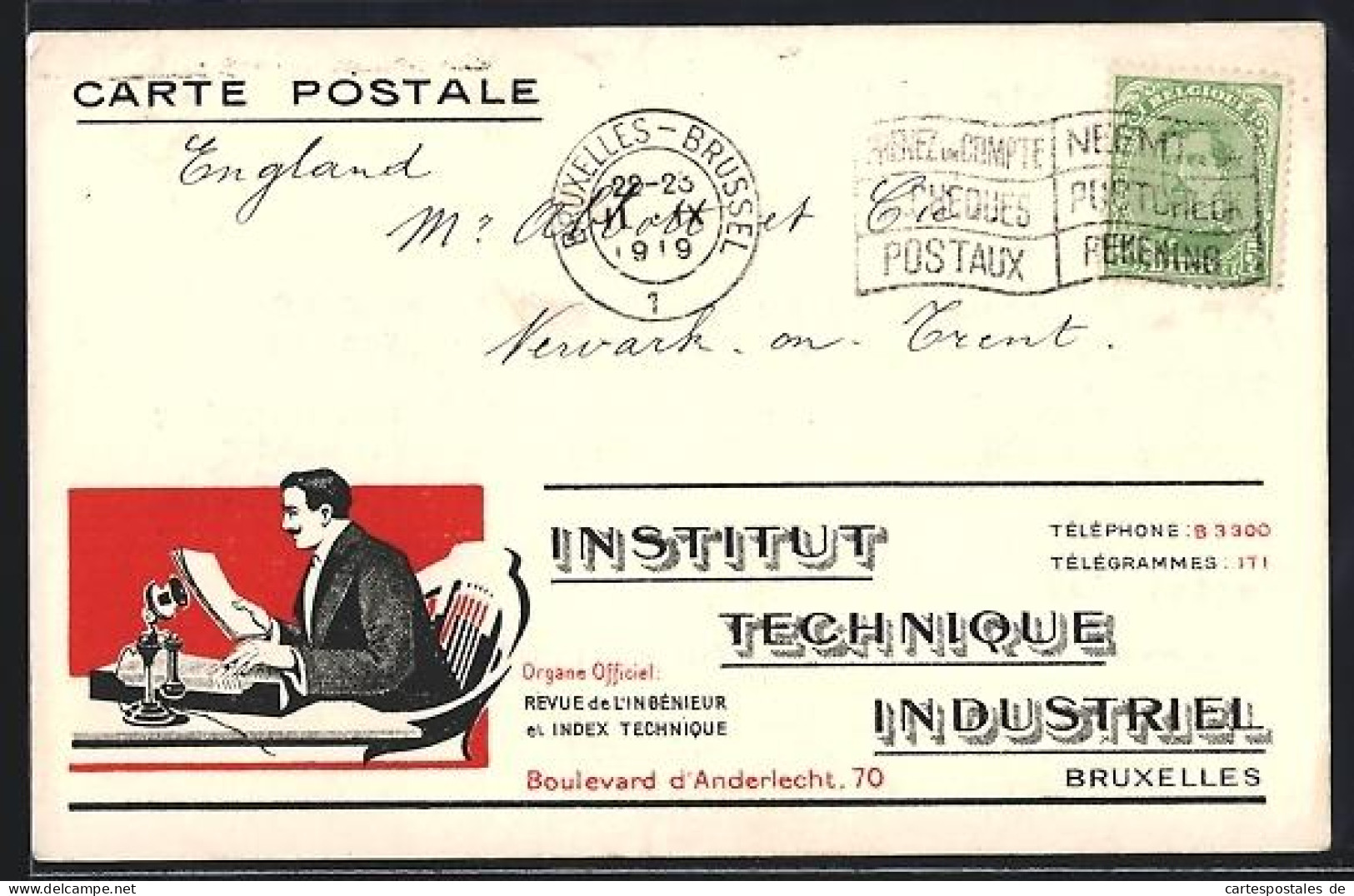 AK Bruxelles, Institut Technique, Boulevard d`Anderlecht 70