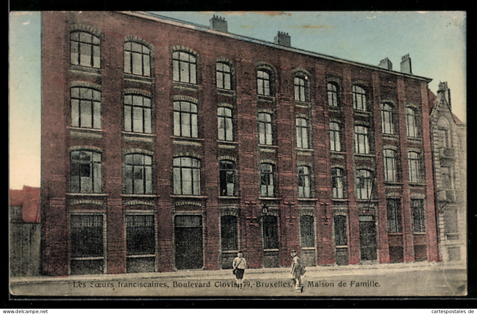 AK Bruxelles, Les Soeurs franciscaines, Boulevard Clovis 79, Maison de Famille