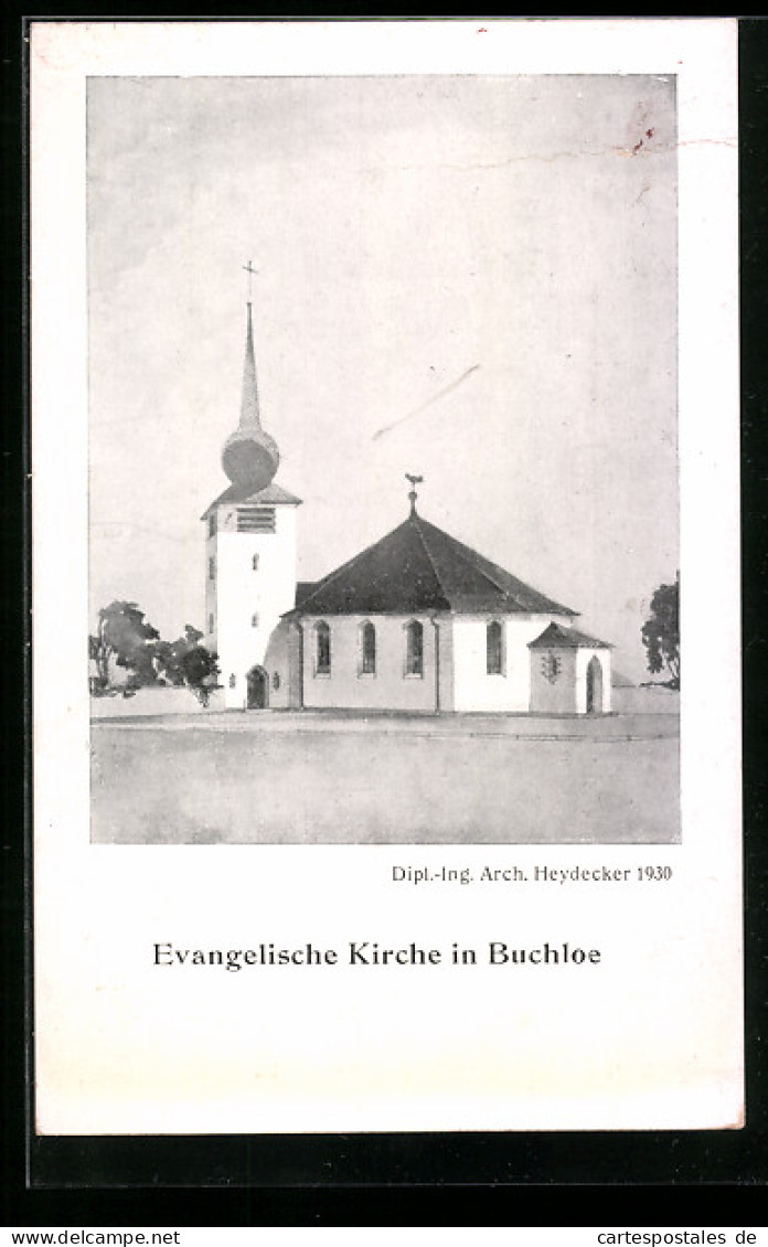 AK Buchloe, Blick zur evangelischen Kirche