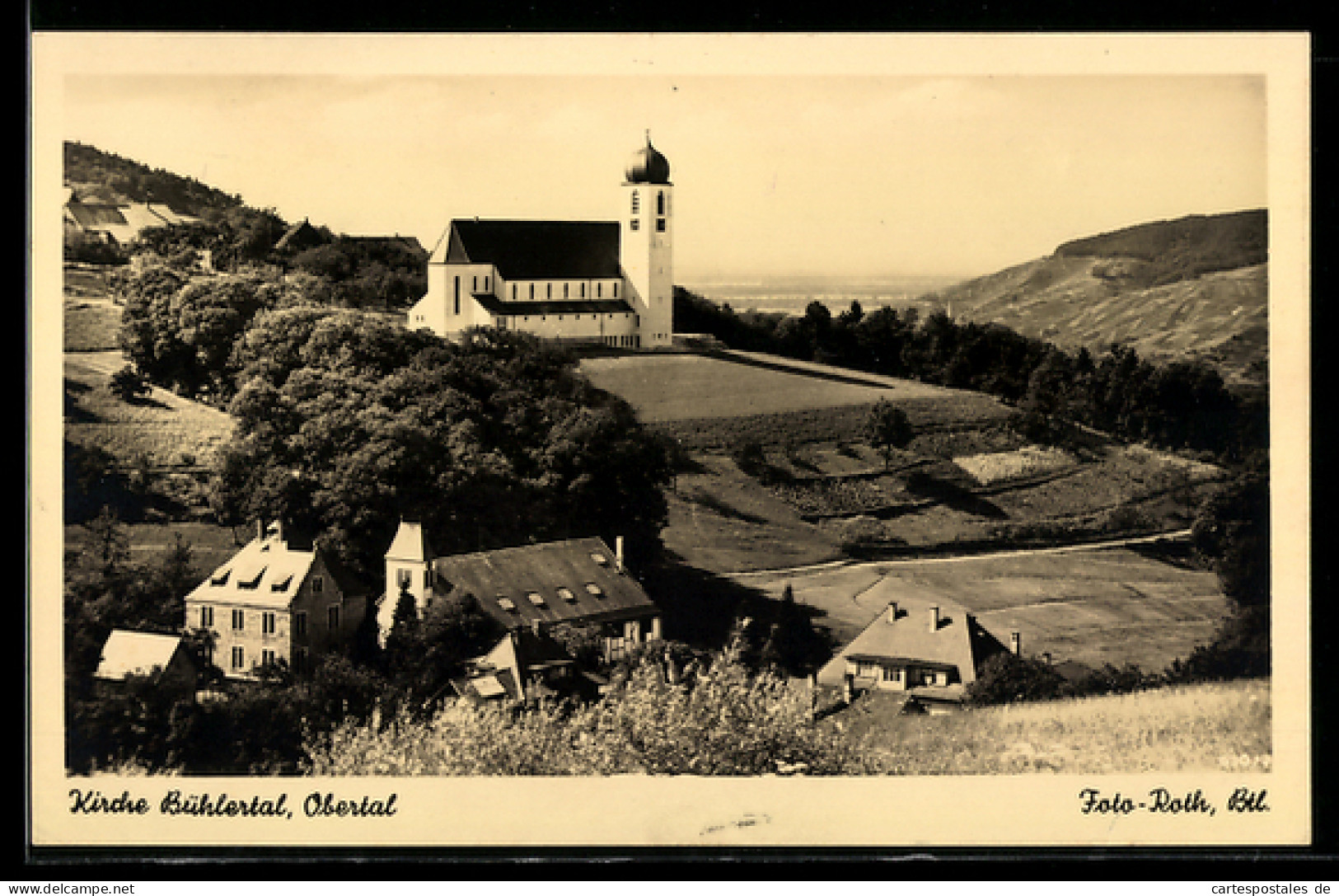 AK Bühlertal im Schwarzwald, Obertal, Kirche Bühlertal