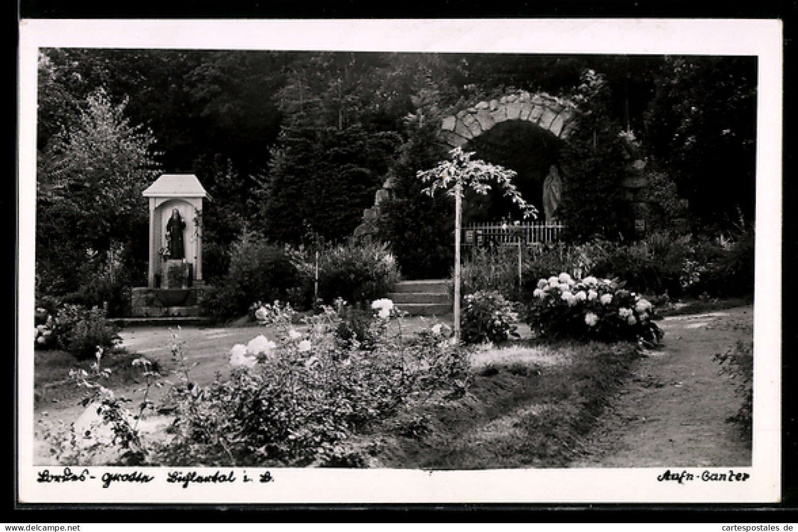 AK Bühlertal, Lourdes-Grotte, Gartenanlage