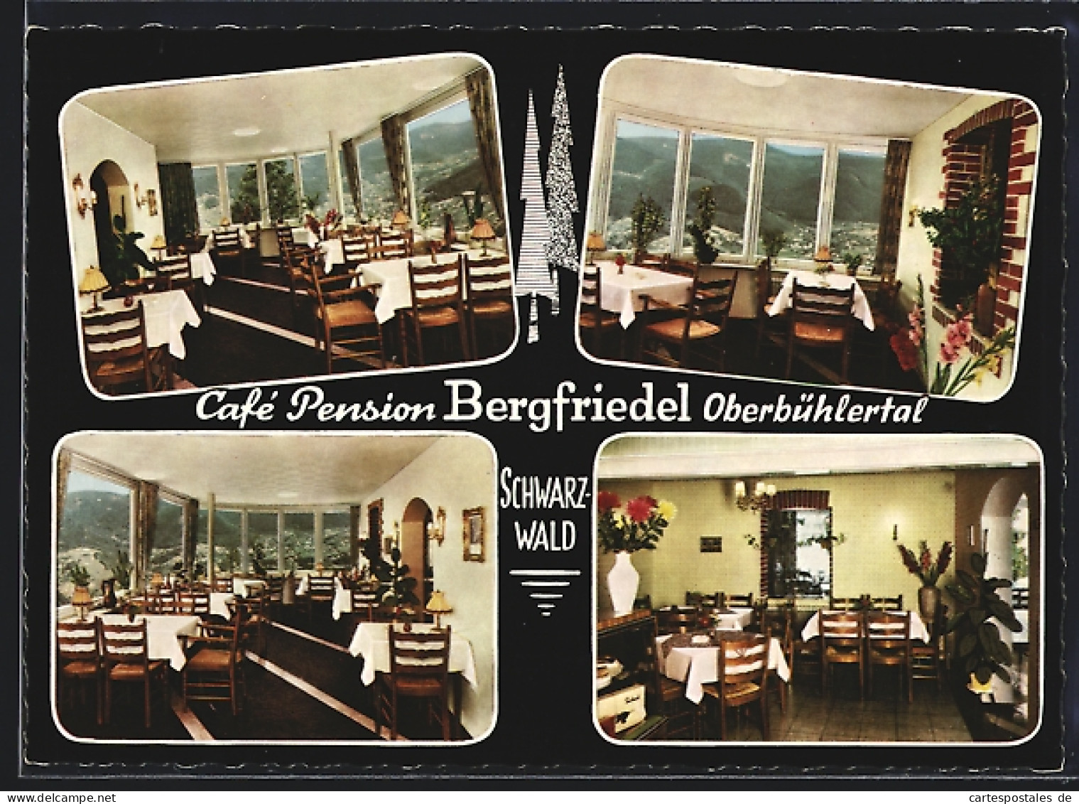 AK Bühlertal (Schwarzwald), Cafè-Pension Bergfriedel Oberbühlertal